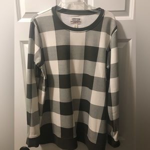 Land’s End Ladies Plaid Size Large. Olive Green and Cream. Excellent Condition